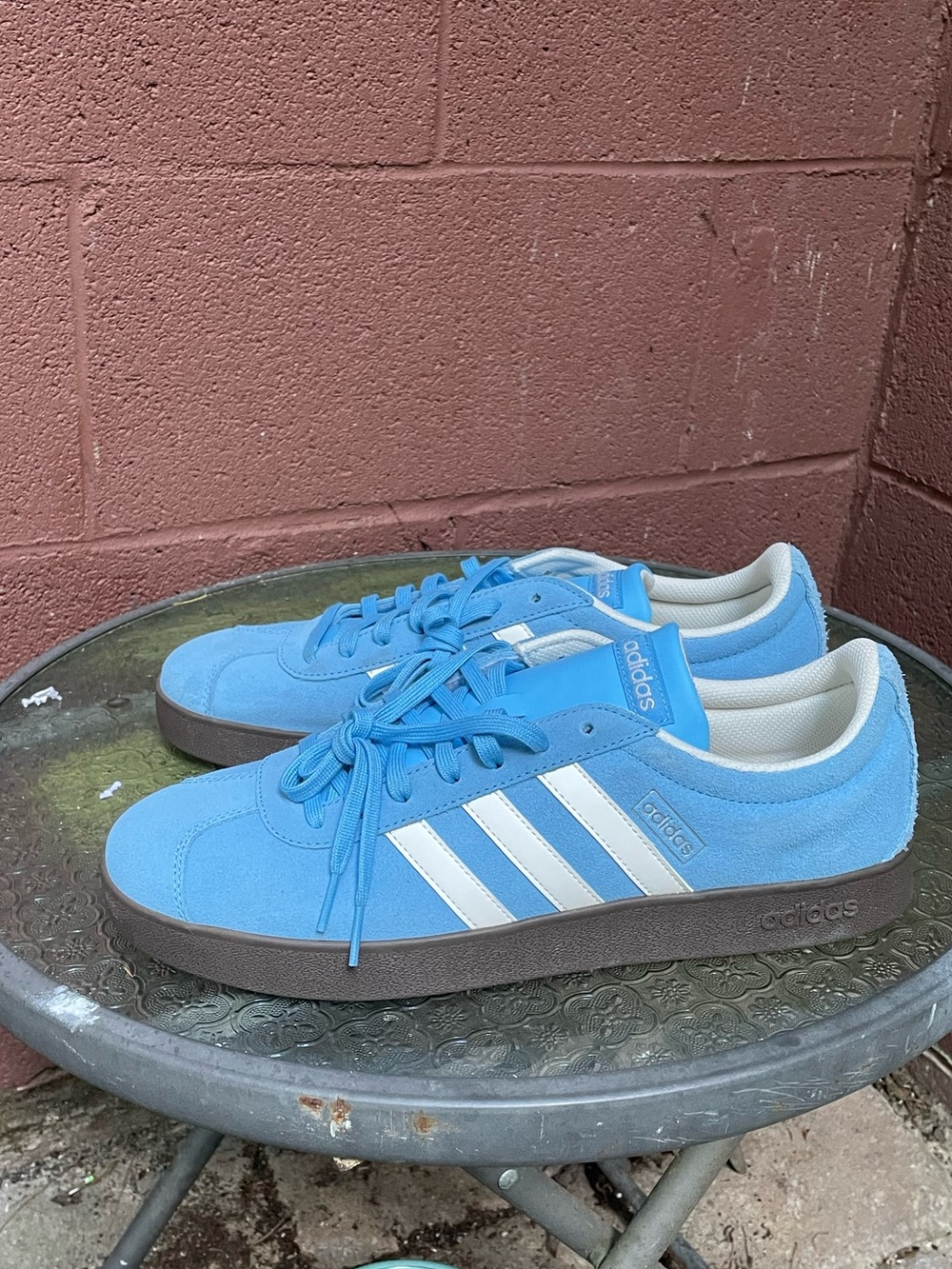 NWT Adidas VL Court 2.0 Blue Suede Shoes Size 11.5 Men’s